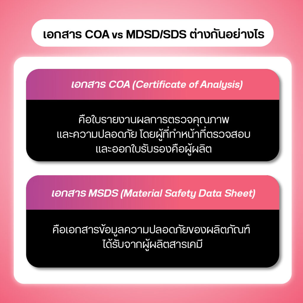 ความแตกต่าง เอกสาร coaกับmdsd
