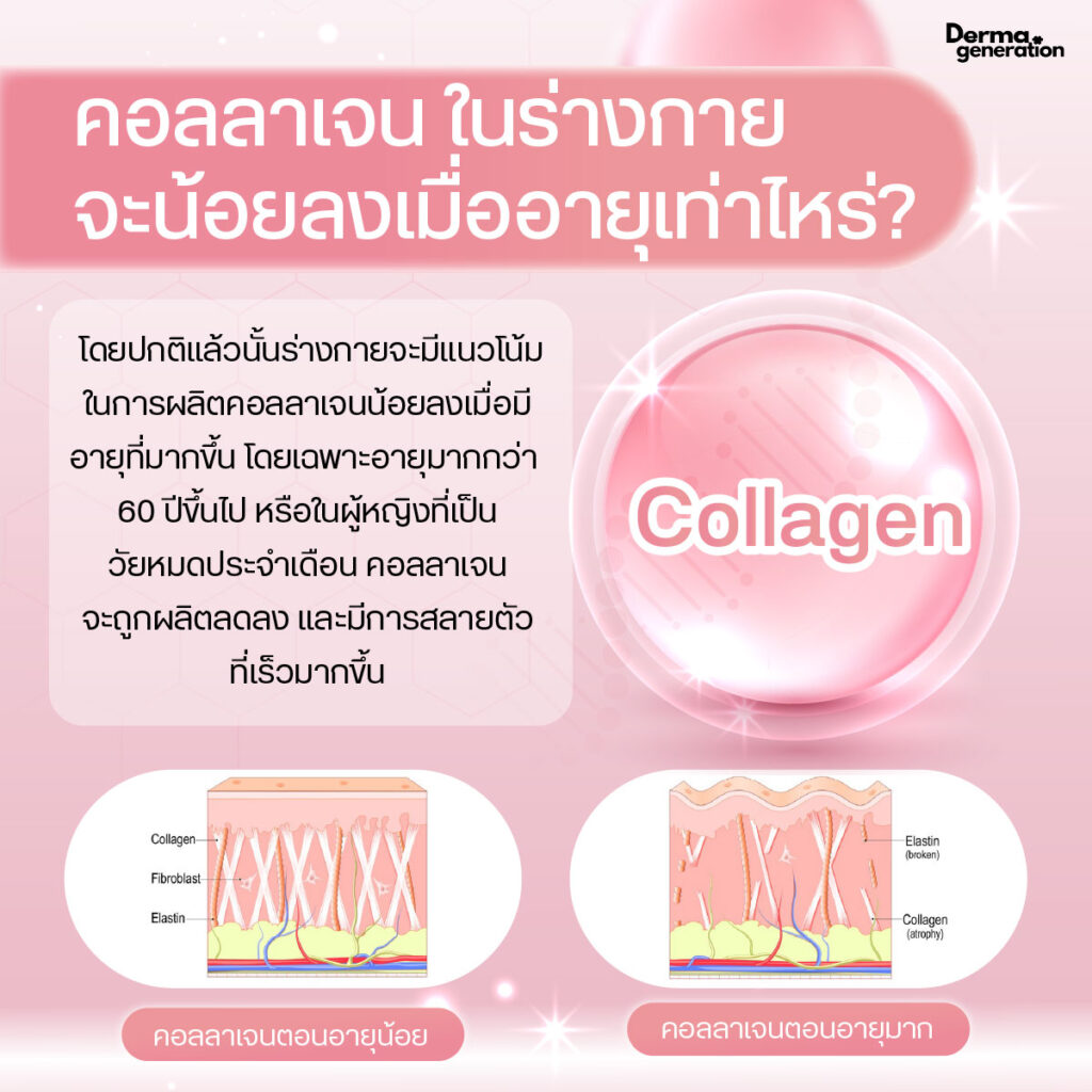 คอลลาเจนจะน้อยลงเมื่อไหร่