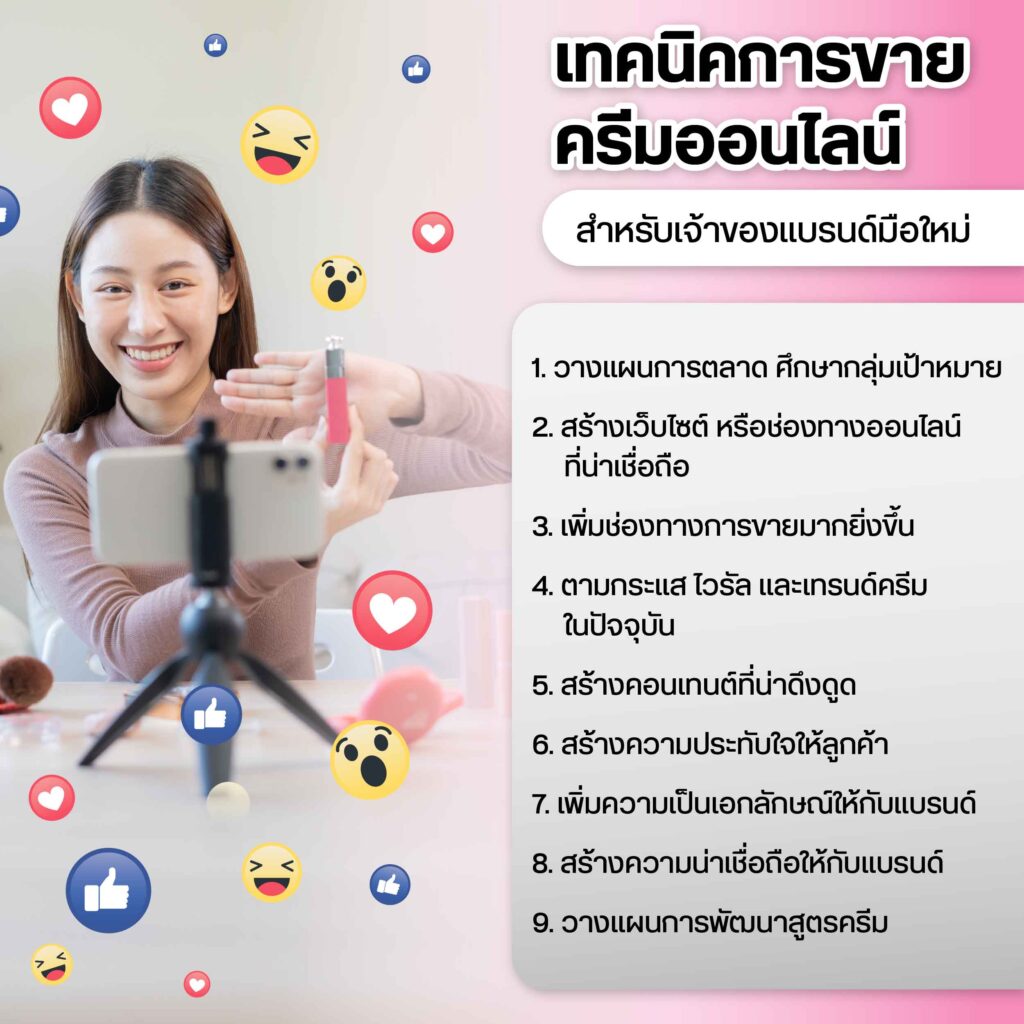 เทคนิคขายครีมออนไลน์