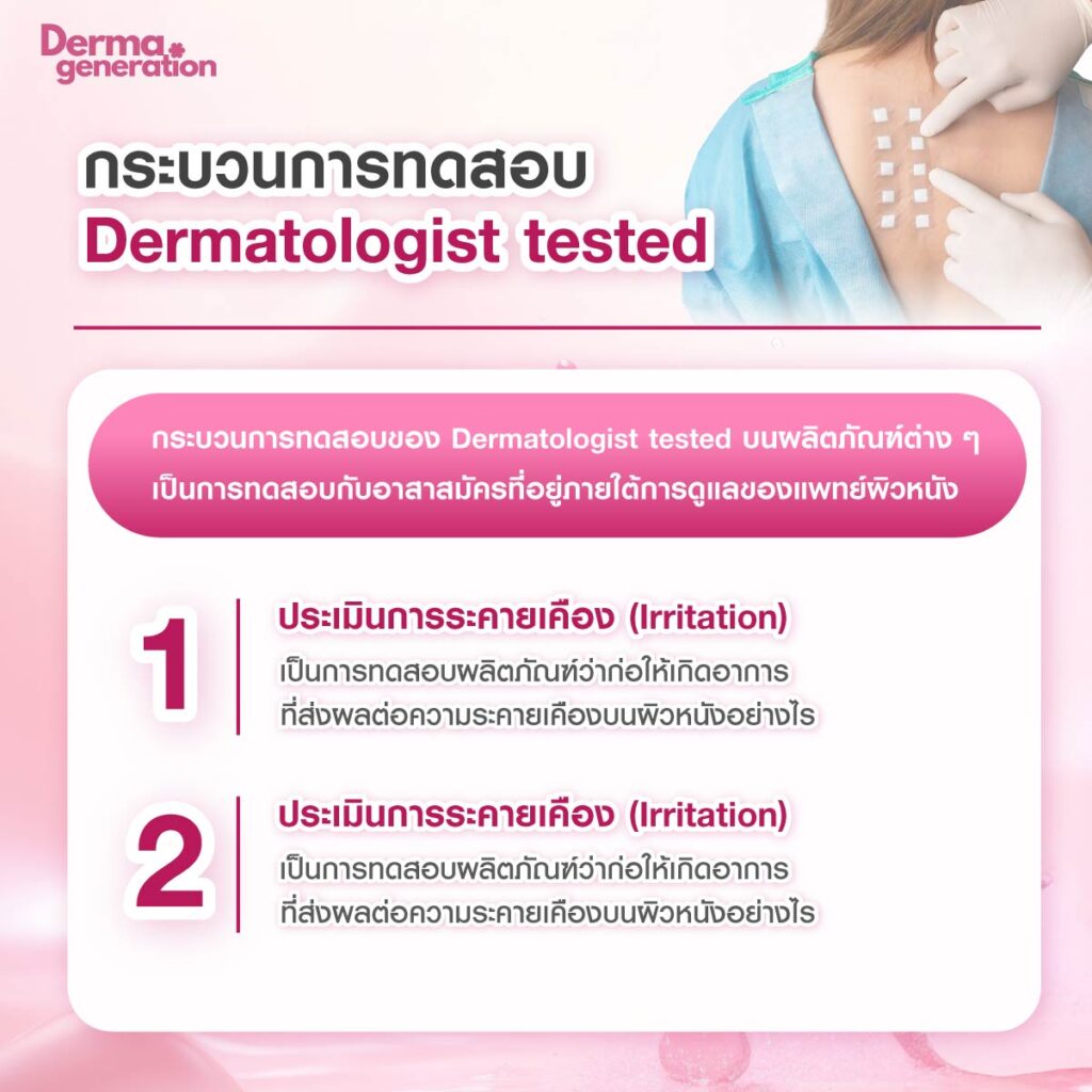Dermatologist tested กระบวนการทำงาน