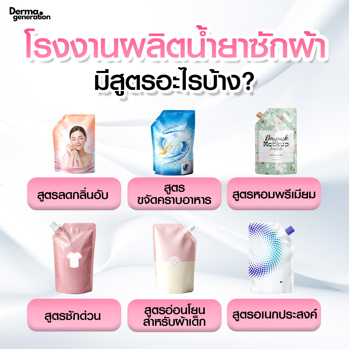 สูตรน้ำยาซักผ้าที่โรงงานรับผลิตน้ำยาซัก ผลิต