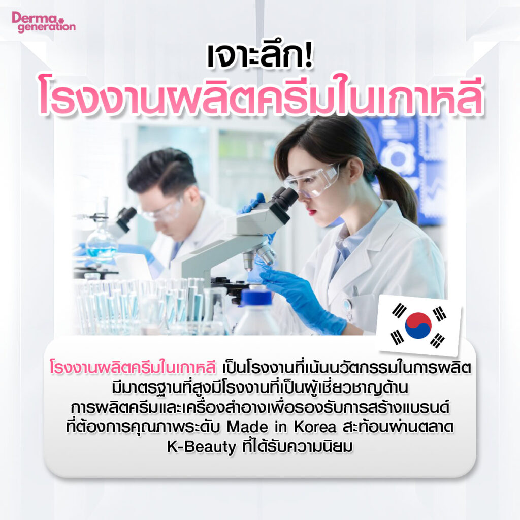ข้อมูลเจาะลึกโรงงานผลิตครีมในเกาหลี