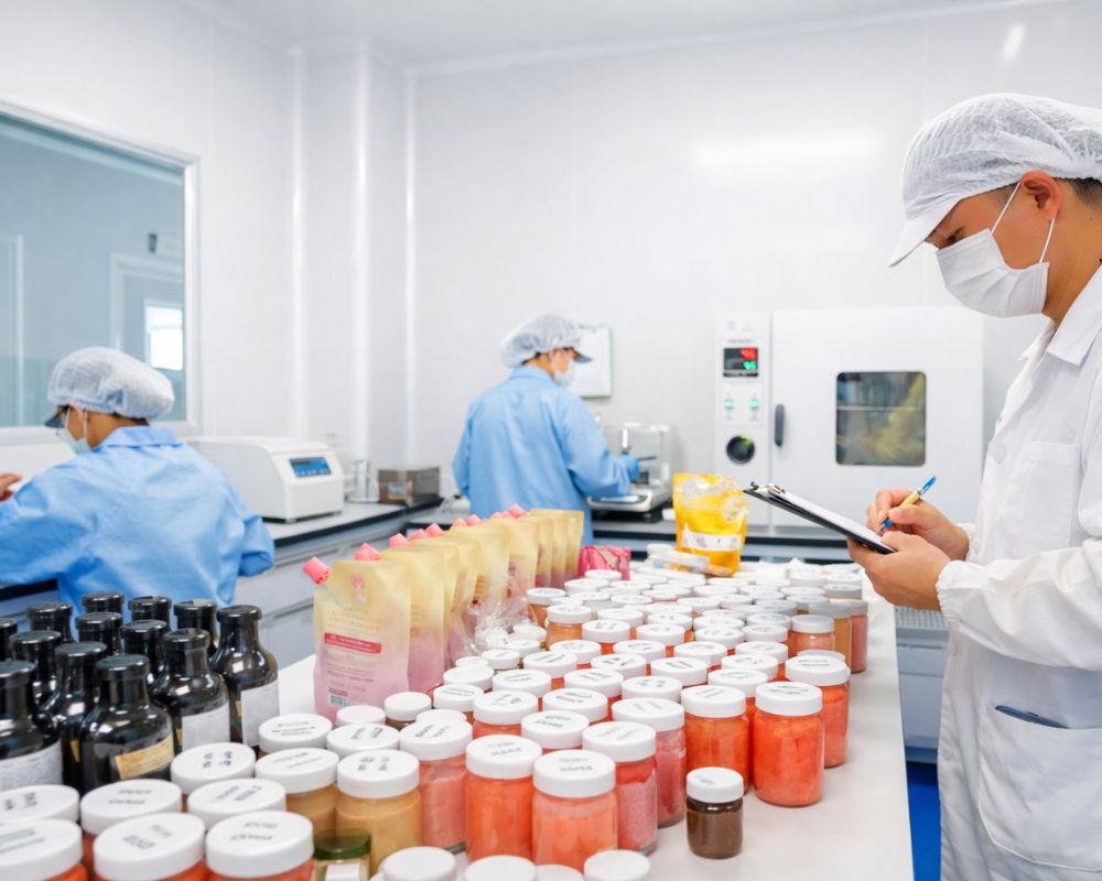 โรงงานผลิตครีม นับสินค้า