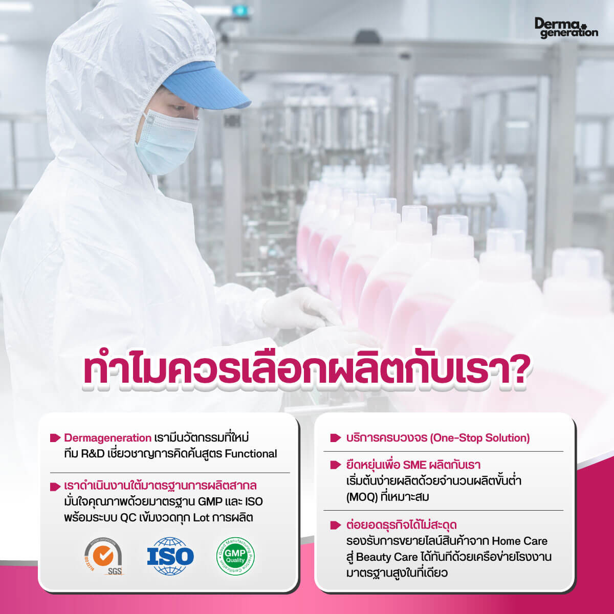 ทำไมควรเลือกผลิตกับDermageneration