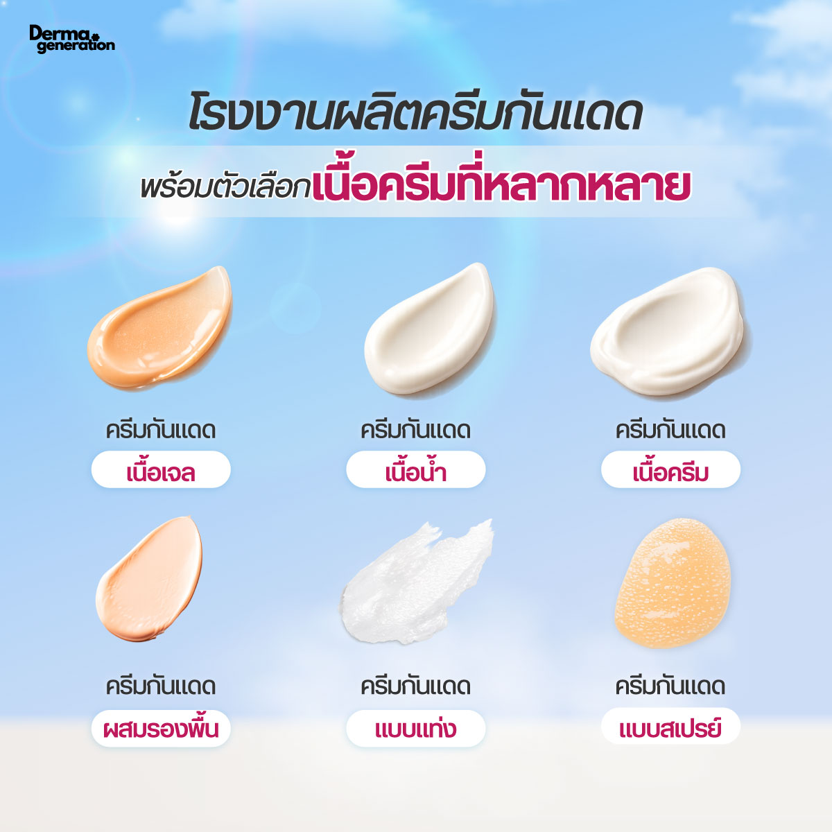 เนื้อของครีมกันแดด